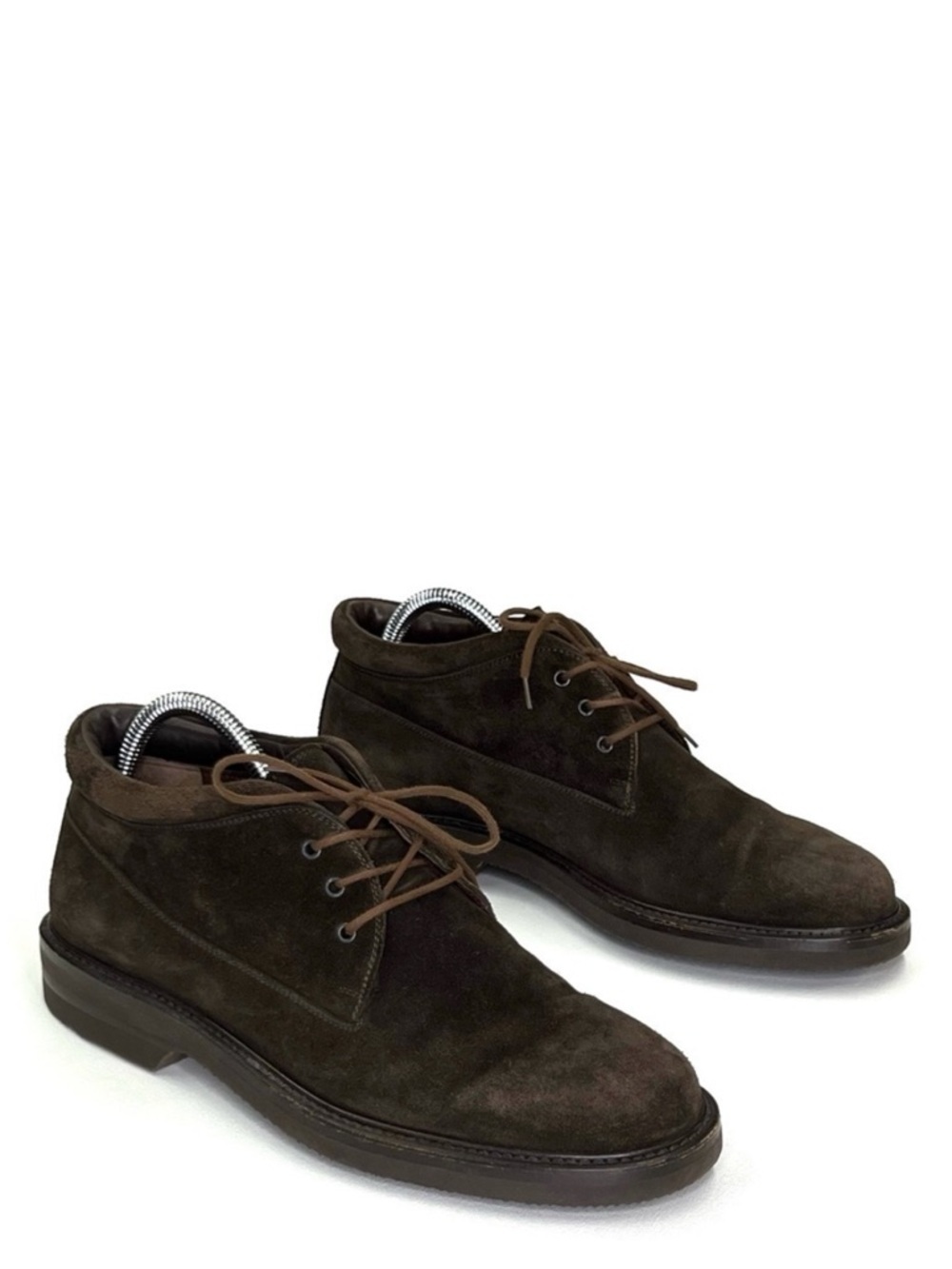 Vintage Tanino Crisci Brown Suede Boots Men’s Size 7.5 Lace-Up Ankle Height Vtg